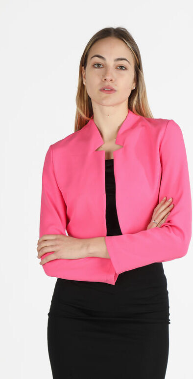 melitea giacca corta elegante da donna blazer donna fucsia taglia unica