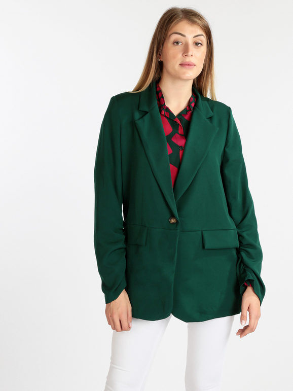 Vanita Blazer donna con maniche arricciate Blazer donna Verde taglia Unica