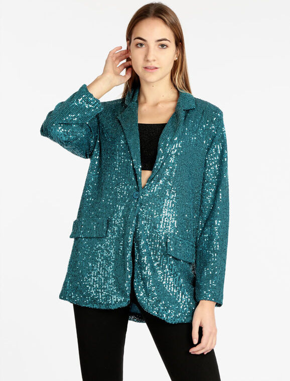 ghisleri Blazer donna con pailettes Blazer donna Verde taglia Unica