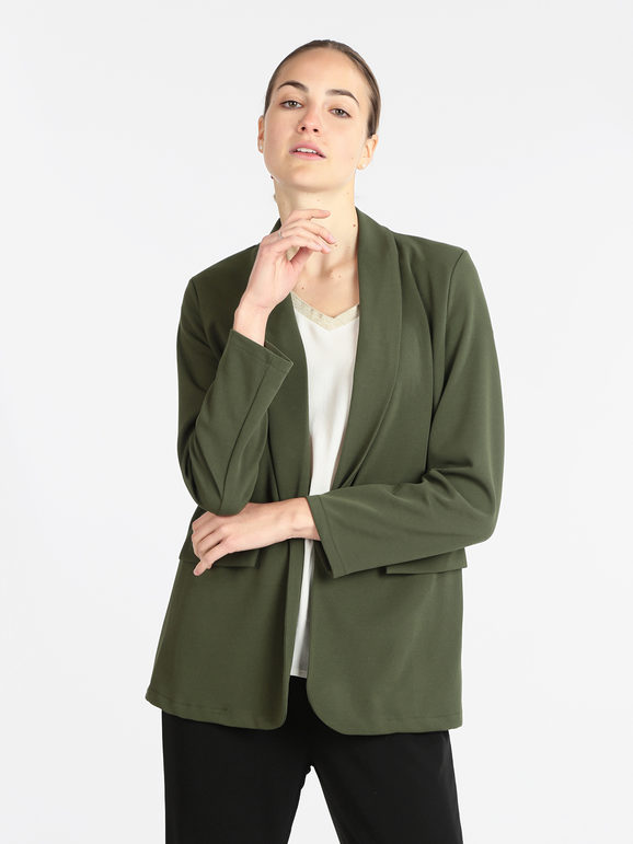 New Gj Blazer leggero donna con bottone Blazer donna Verde taglia Unica