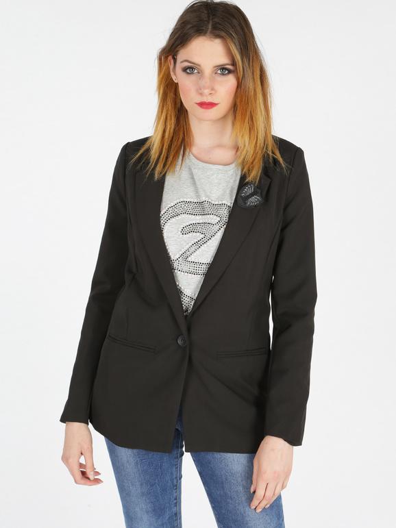 Solada Blazer lungo con spilla Blazer donna Nero taglia M