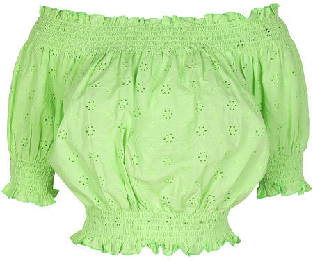 Sweet Blusa cropped donna in pizzo Bluse donna Verde taglia S/M