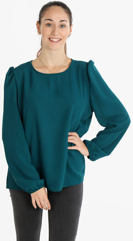 deva moda Blusa donna a maniche lunghe Bluse donna Verde taglia Unica