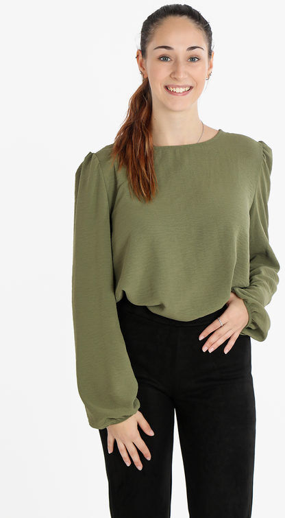 deva moda Blusa donna a maniche lunghe Bluse donna Verde taglia Unica