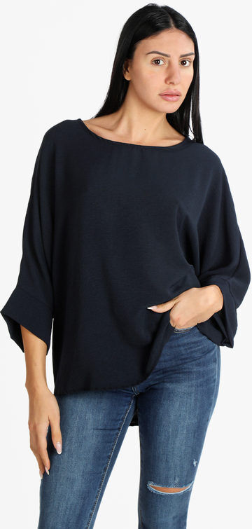 unique Blusa donna con maniche a pipistrello Bluse donna Blu taglia Unica