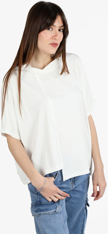 hdl milano Blusa donna oversize a maniche corte Bluse donna Bianco taglia Unica