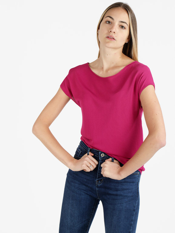 Coveri Blusa donna senza maniche con scollo a barca Bluse donna Fucsia taglia M