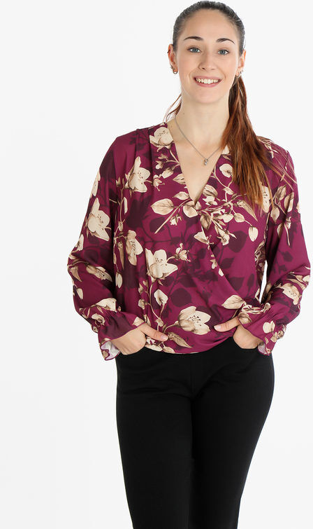 unique Camicetta donna con scollo a V Bluse donna Viola taglia Unica