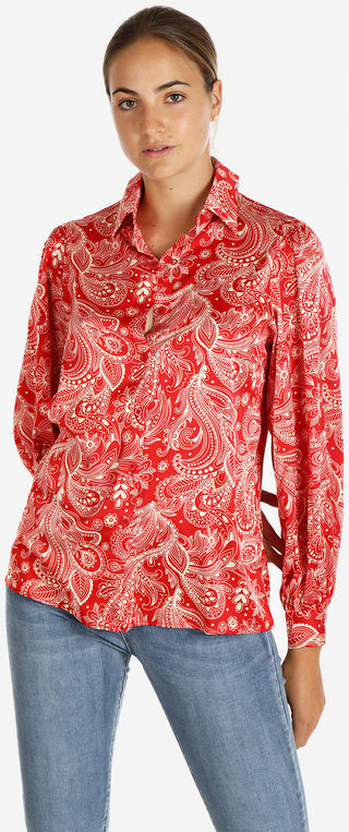 Sweet Camicia classica da donna con stampa floreale Camicie Classiche donna Rosso taglia M