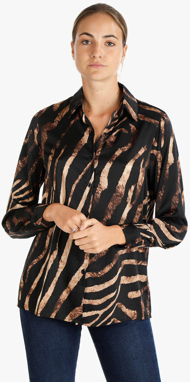 Sweet Camicia donna con stampa Camicie Classiche donna Marrone taglia M