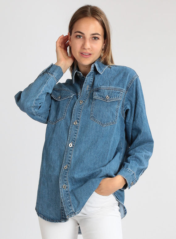 Solada Camicia donna in jeans Camicie Classiche donna Jeans taglia M/L