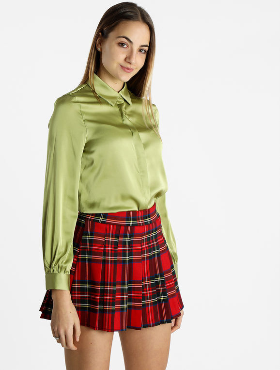 Sweet Camicia donna in raso con colletto Camicie Classiche donna Verde taglia L