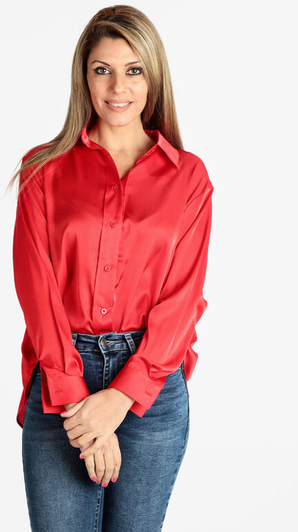 Sweet Camicia donna in raso Camicie donna Rosso taglia S/M