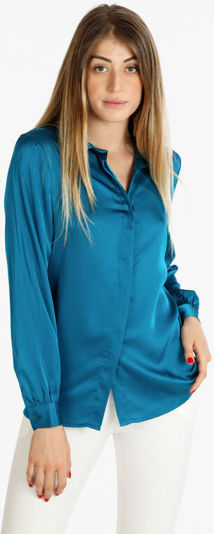 Sweet Camicia donna in raso Camicie donna Blu taglia M