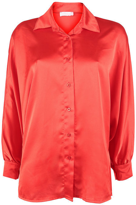 Vanita Camicia donna oversize con manica a pipistrello Camicie Classiche donna Rosso taglia Unica