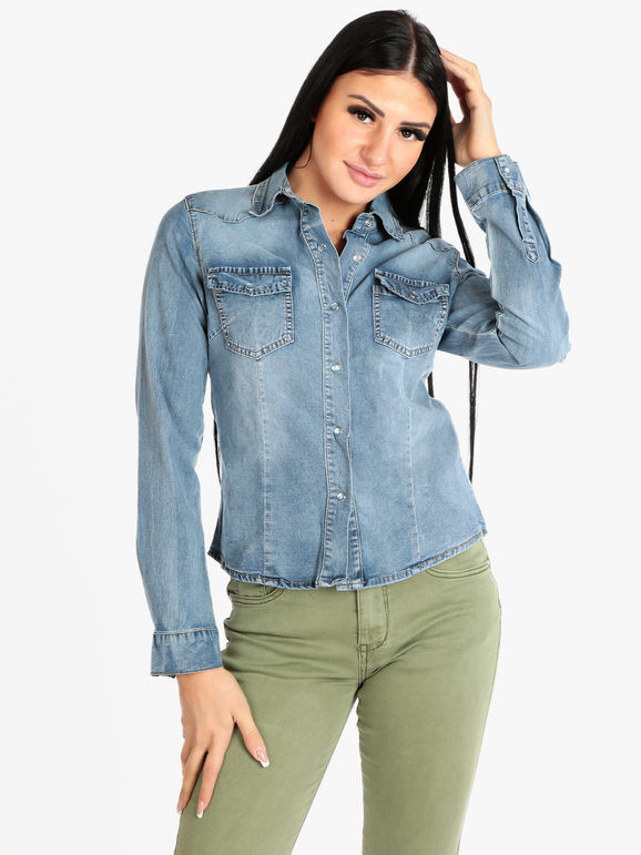 Solada Camicia in jeans da donna Camicie donna Jeans taglia M