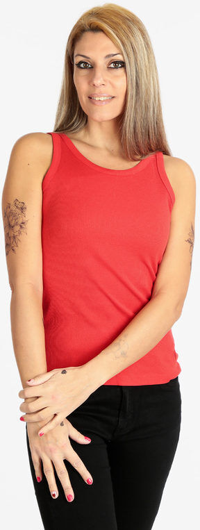 The People Rep Canotta donna in cotone a costine Tops donna Rosso taglia XL