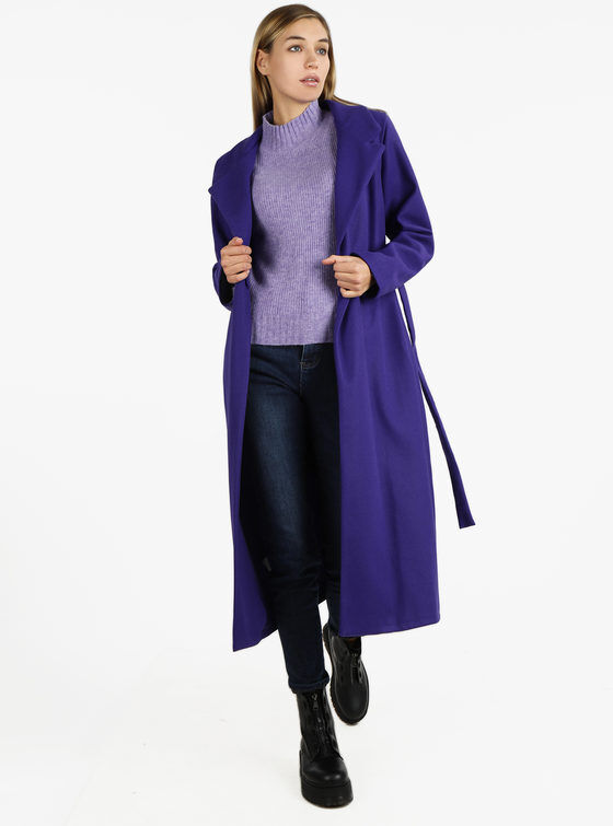 Solada Cappotto classico donna con cintura Cappotto Classico donna Viola taglia Unica