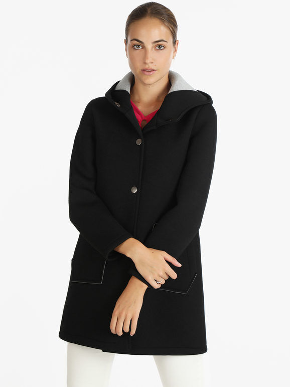 Only Cappotto donna con cappuccio Giacconi e Giubbotti donna Nero taglia S