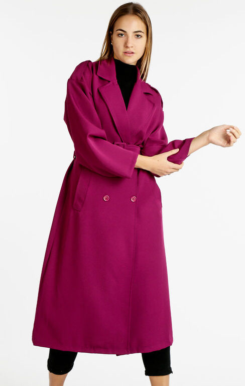 Vanita Cappotto lungo da donna leggero Cappotto Classico donna Viola taglia Unica