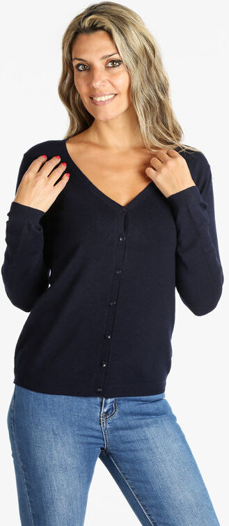 Louise Orop Cardigan da donna con bottoni Cardigan donna Blu taglia S/M