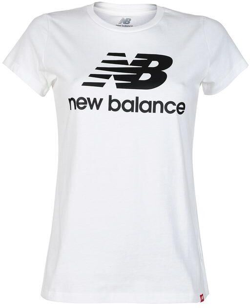 New Balance Essentials stacked logo T-shirt donna con stampa logo T-Shirt Manica Corta donna Bianco taglia L