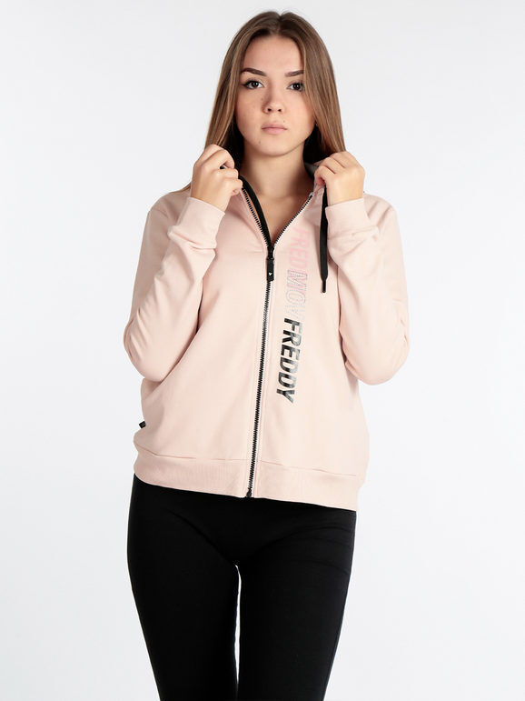 Freddy Felpa donna con cappuccio Felpe Pesanti donna Rosa taglia S