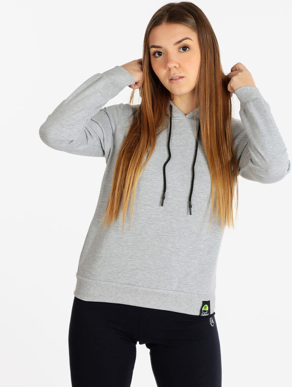 Dekuba Felpa leggera donna con cappuccio Felpe donna Grigio taglia XL