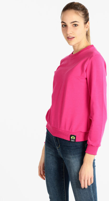 Dekuba Felpa leggera donna girocollo Felpe donna Fucsia taglia XL