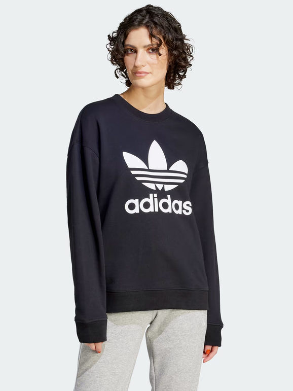 Adidas FM3272 TRF CREW SWEAT Felpa oversize Felpe donna Nero taglia 42