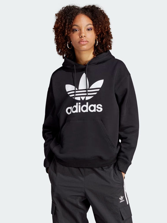 Adidas FM3307 TRF HOODIE Felpa con cappuccio oversize Felpe donna Nero taglia 44