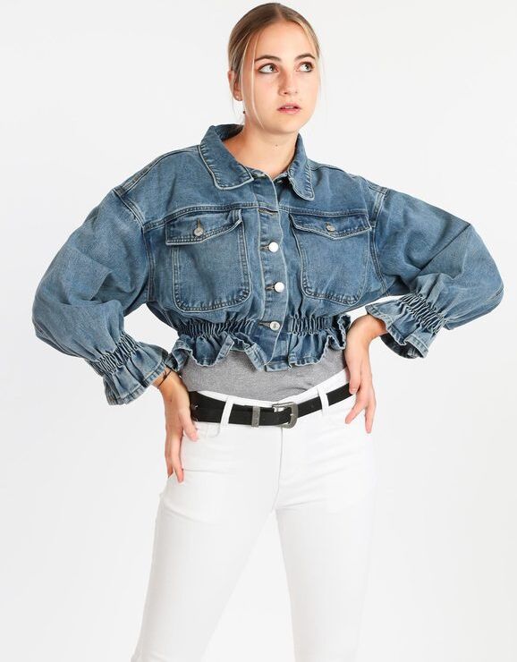 c'est monique Giacca in jeans donna Giacche Jeans donna Jeans taglia M/L