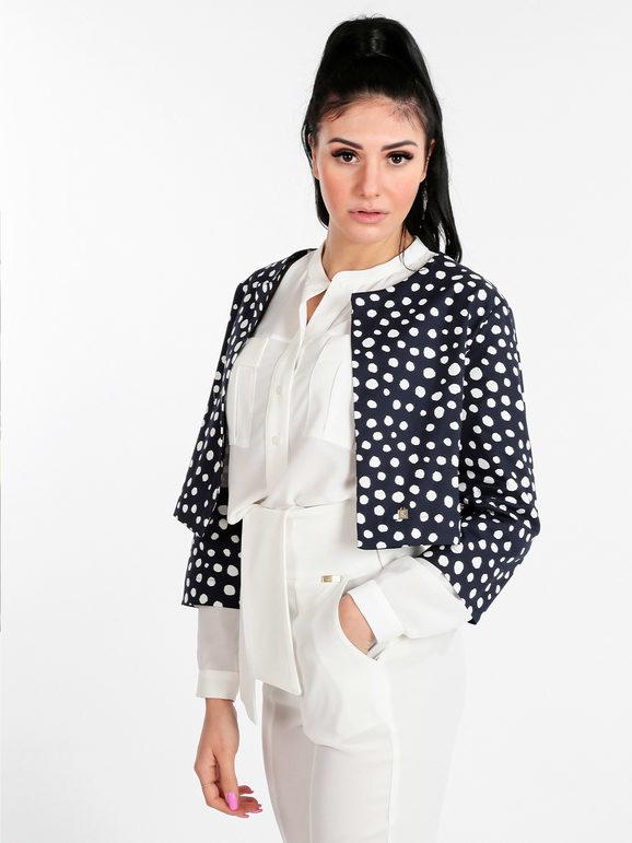 Kisha Giacchino da donna in cotone con pois Blazer donna Blu taglia M