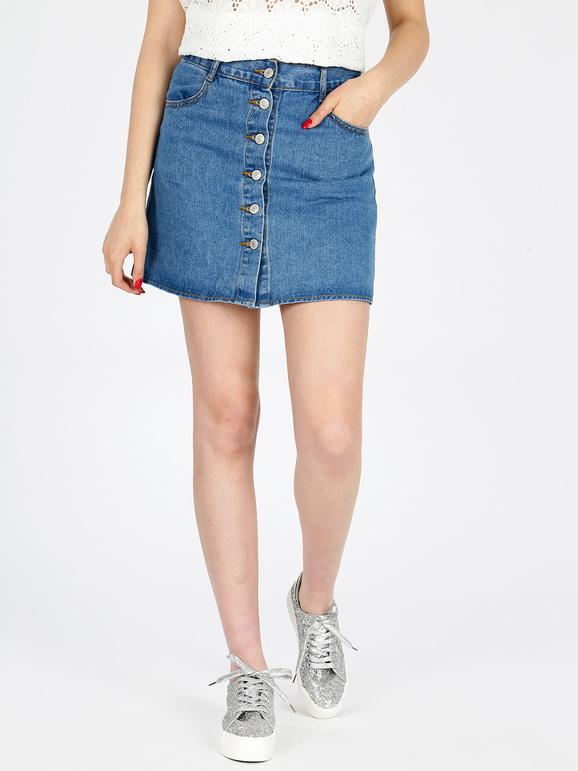 Angelica 2000 Gonna di jeans con bottoni Minigonne donna Jeans taglia M