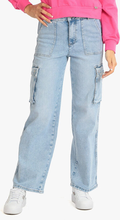 Miss Bonbon Jeans a gamba larga con tasconi Jeans Boyfriend donna Jeans taglia M