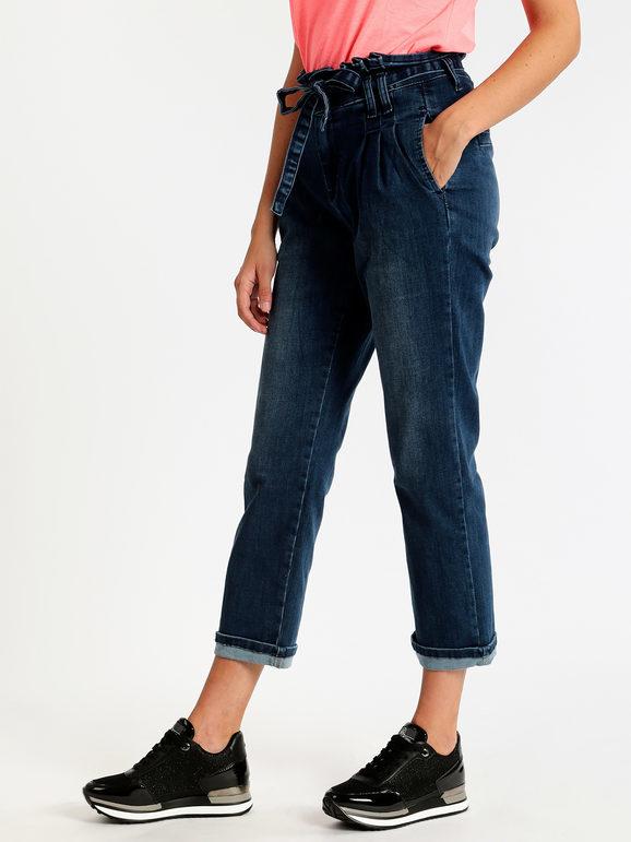 Ghiaccio&Limone ; Jeans baggy elasticizzati Jeans Boyfriend donna Jeans taglia XL