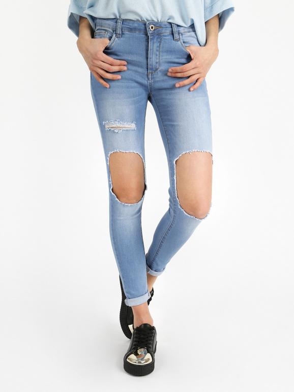 Miss Francy Jeans con strappi skinny Jeans Slim fit donna Jeans taglia XL
