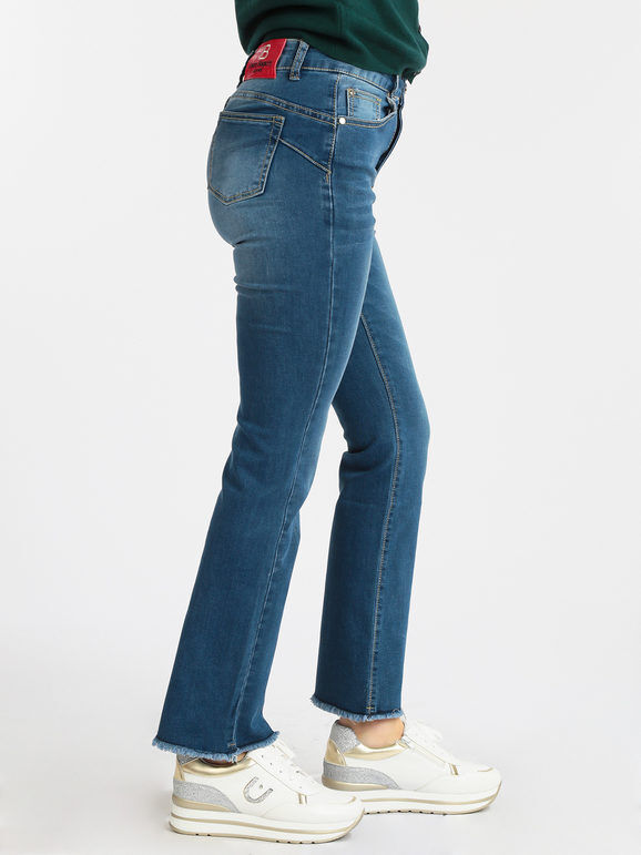 Laura Biagiotti Jeans da donna a zampa sfrangiato Jeans Zampa donna Jeans taglia 42