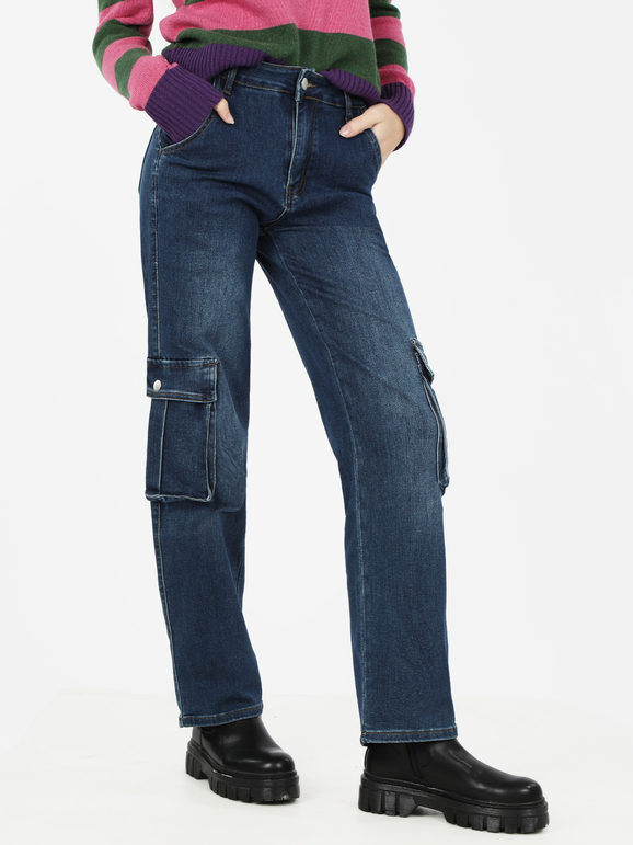 cover girl Jeans donna a gamba dritta con tasconi laterali Jeans Regular fit donna Jeans taglia L
