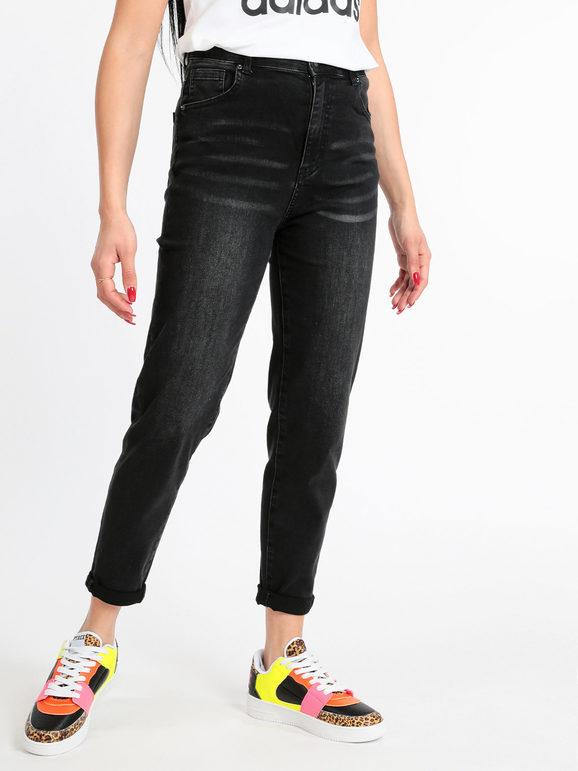 Smagli Jeans donna mom fit Jeans Boyfriend donna Nero taglia S