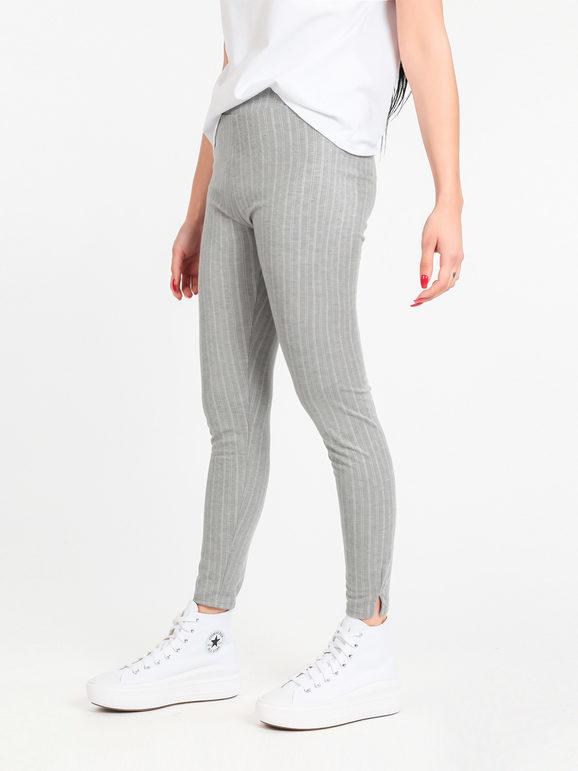 Gladys Leggings a righe da donna Leggings donna Grigio taglia L/XL