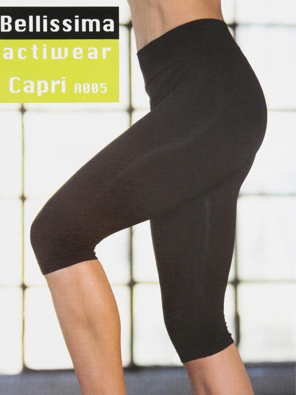 Bellissima Leggings sportivi 3/4 Leggings donna Nero taglia S/M