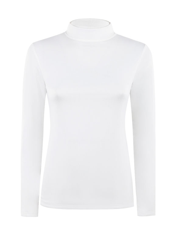 Gladys Lupetto donna felpato T-Shirt Manica Lunga donna Bianco taglia L