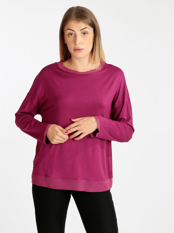 Daystar Maglia donna manica a 3/4 T-Shirt Manica Lunga donna Fucsia taglia Unica