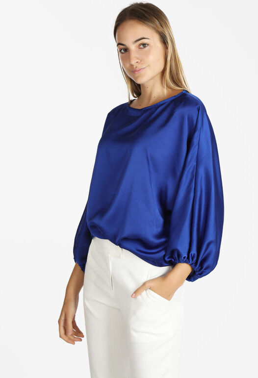 h & g Maxi blusa da donna con maniche ampie Bluse donna Blu taglia Unica