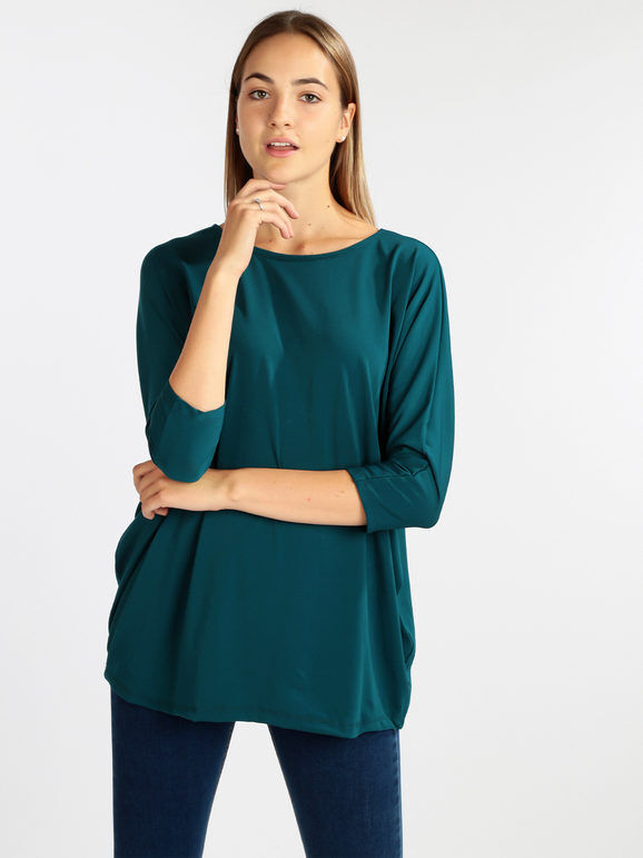 Daystar Maxi maglia donna T-Shirt Manica Lunga donna Verde taglia Unica