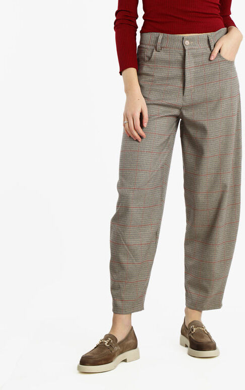 miho's Pantaloni a fantasia da donna gamba larga Pantaloni Casual donna Rosso taglia S