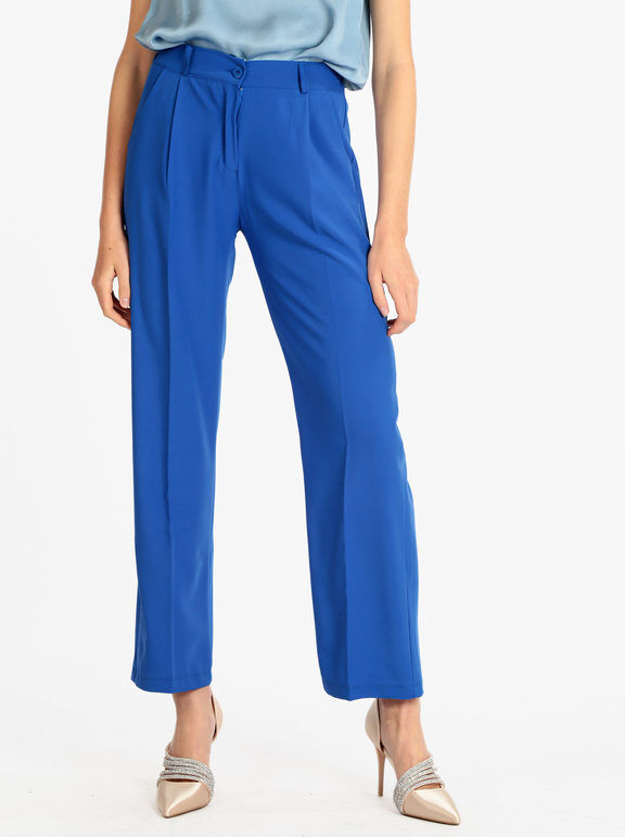 Frenetika Pantaloni a gamba larga da donna Pantaloni Eleganti donna Blu taglia M