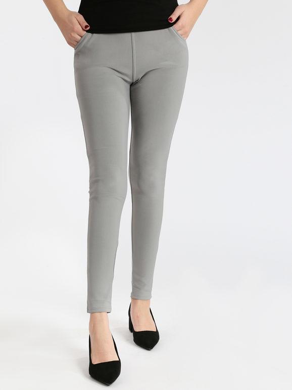 Solada Pantaloni aderenti a sigaretta Leggings donna Grigio taglia M/L