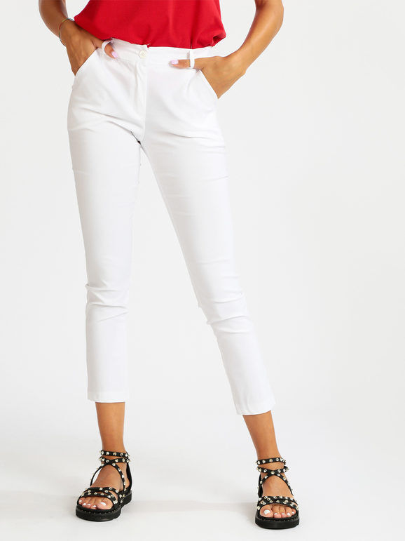 Frenetika Pantaloni casual donna elasticizzati Pantaloni Casual donna Bianco taglia XL